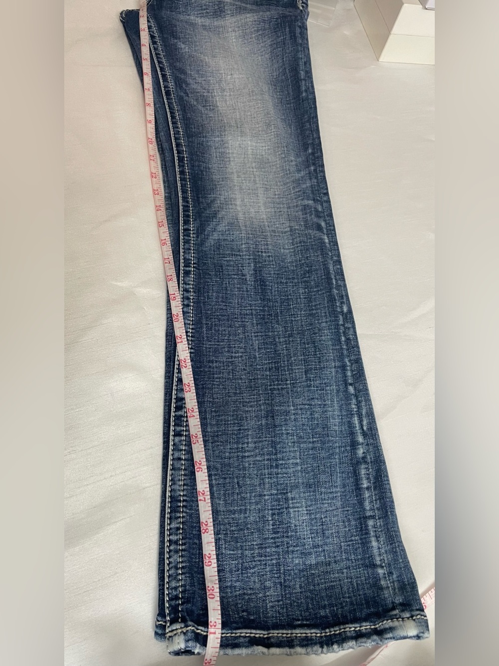 Miss Me Women’s Light Blue Mid-Rise Tailored Boot Jeans Size 30 - Picture 10 of 16